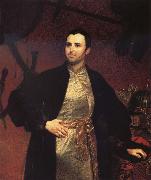 Karl Briullov Portrait of Prince Mikhail Obolensky Sweden oil painting artist